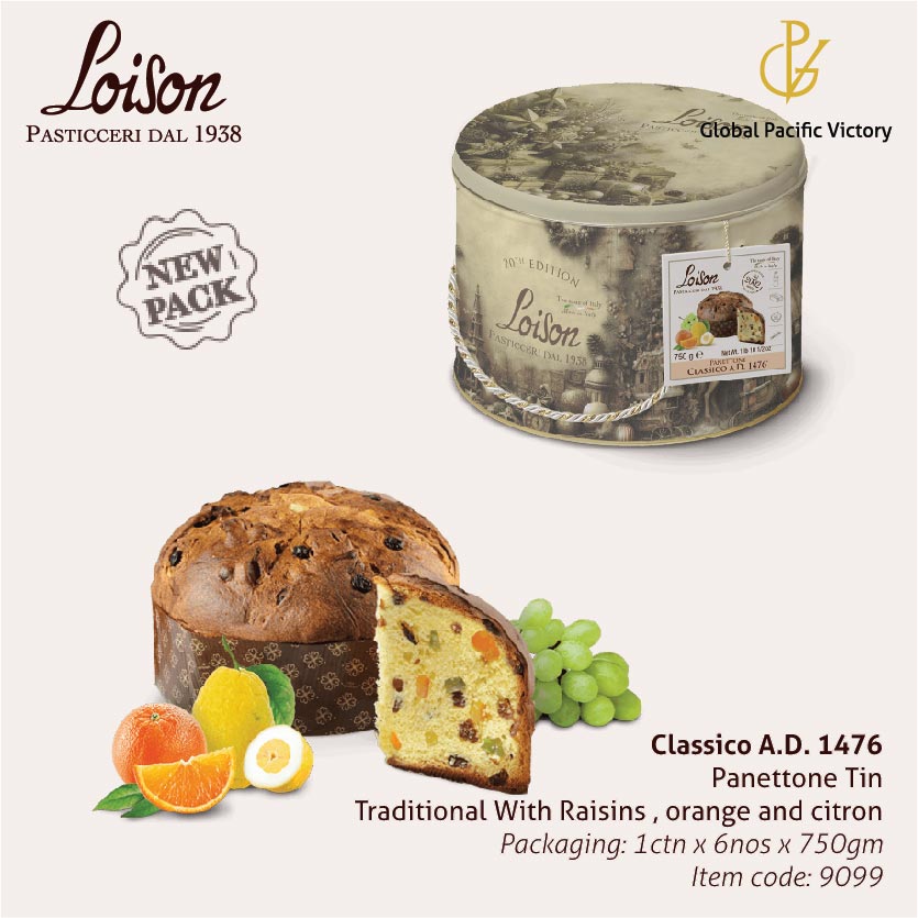 Loison Classico A.D. 1476 Panettone Tin (9099) 750gm
