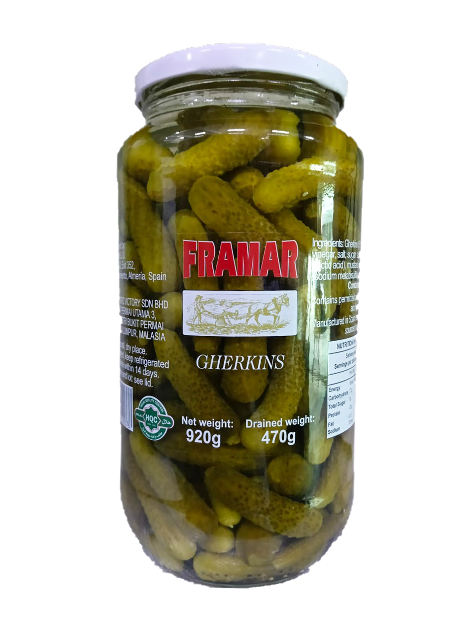 Framar Gherkins 920gm