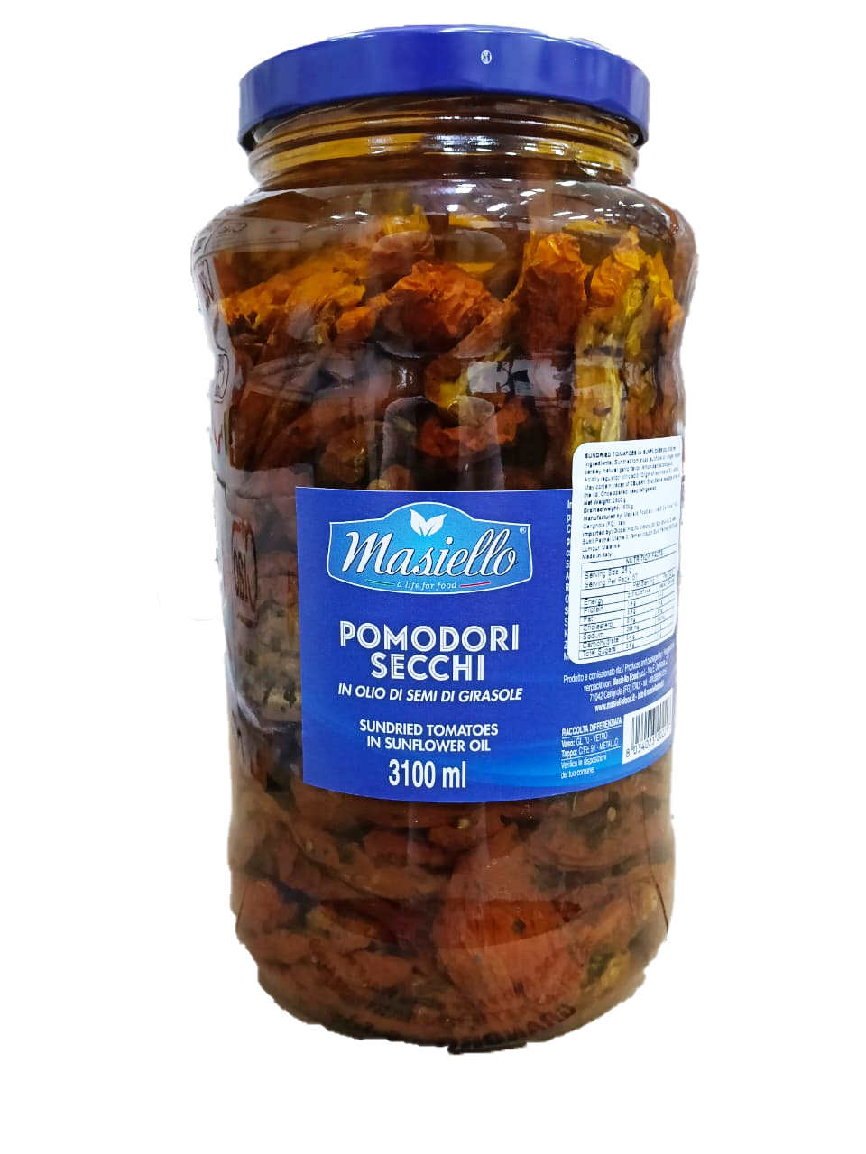 Masiello Sundried Tomatoes In Oil 3.1L